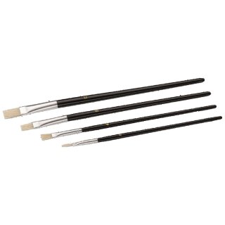 Flachpinsel Ölmalpinsel Pinsel Set 4-teilig schwarz