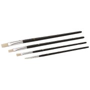 Flachpinsel Ölmalpinsel Pinsel Set 4-teilig schwarz