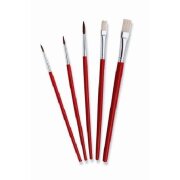 Hobby Pinsel Set 5-teilig, rot