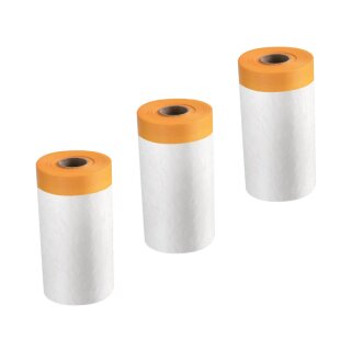 3er Set Goldband Masker Abklebeband Abdeckfolie 55cm x 25m